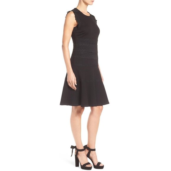 New Kobi Halperin Fit & Flare Dress Black Size 8 M - Picture 1 of 12